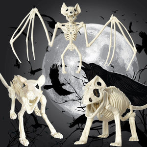 GeckoCustom Halloween Horror Bats Skeleton Mouse Scorpion Lizard Bone Creepy Halloween Party Decoration