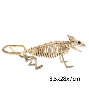 GeckoCustom Halloween Horror Bats Skeleton Mouse Scorpion Lizard Bonez Skeleton Model Festival Decor Party Creepy Halloween Party Decoration lizard / as picture