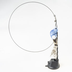 GeckoCustom Handfree Bird/Feather Cat Wand with Bell Powerful Suction Cup Interactive Toys for Cats Kitten Hunting Exercise Pet Products Kongxuan Bird Set