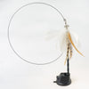 GeckoCustom Handfree Bird/Feather Cat Wand with Bell Powerful Suction Cup Interactive Toys for Cats Kitten Hunting Exercise Pet Products White Feather Set