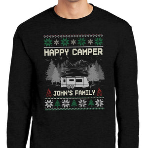 GeckoCustom Happy Camper Christmas Sweatshirt Personalized Gift TA29 889845