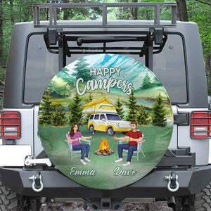 GeckoCustom Happy Camper Tire Cover Personalized Gift T368 890035