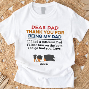 GeckoCustom Happy Father's Day Bite The Butt Bright Shirt Personalized Gift HO82 890710