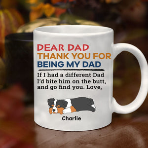 GeckoCustom Happy Father's Day Bite The Butt Mug Personalized Gift HO82 890708