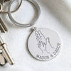 GeckoCustom Happy Father's Day High Five Keychain Personalized Gift HO82 890728 Stainless Steel