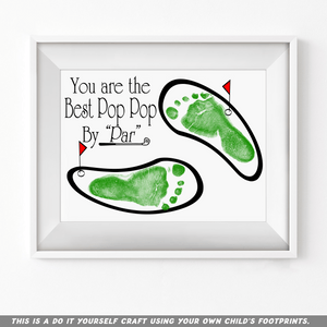 GeckoCustom Happy Father's Day You Are The Best Pop Pop DIY Footprint Art Picture Frame HO82 890600