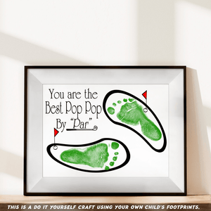 GeckoCustom Happy Father's Day You Are The Best Pop Pop DIY Footprint Art Picture Frame HO82 890600