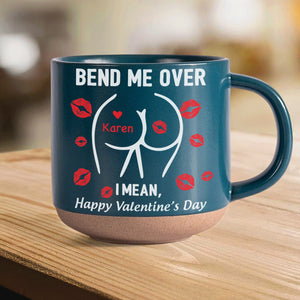 GeckoCustom Happy Valentine’s Day Personalized Pottery Mug Funny Gift For Boyfriend Husband CH07 895216 12oz