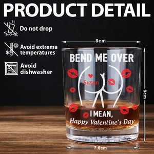 GeckoCustom Happy Valentine’s Day Personalized Whiskey Glass Funny Gift For Boyfriend Husband CH07 895212 10.5 oz / 1 Side