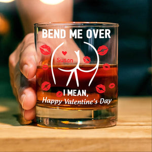 GeckoCustom Happy Valentine’s Day Personalized Whiskey Glass Funny Gift For Boyfriend Husband CH07 895212 10.5 oz / 1 Side