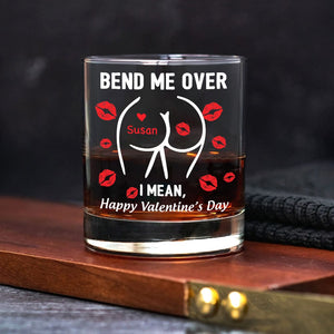 GeckoCustom Happy Valentine’s Day Personalized Whiskey Glass Funny Gift For Boyfriend Husband CH07 895212 10.5 oz / 1 Side