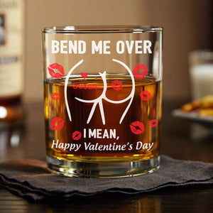 GeckoCustom Happy Valentine’s Day Personalized Whiskey Glass Funny Gift For Boyfriend Husband CH07 895212 10.5 oz / 1 Side