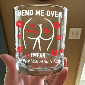 GeckoCustom Happy Valentine’s Day Personalized Whiskey Glass Funny Gift For Boyfriend Husband CH07 895212 10.5 oz / 1 Side