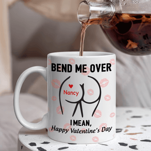 GeckoCustom Happy Valentine’s Day Personalized White Mug Funny Gift For Boyfriend Husband CH07 895210