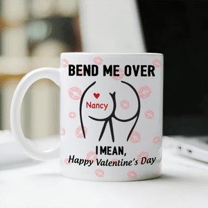 GeckoCustom Happy Valentine’s Day Personalized White Mug Funny Gift For Boyfriend Husband CH07 895210