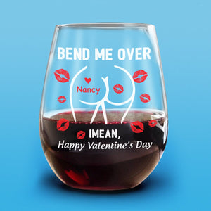 GeckoCustom Happy Valentine’s Day Personalized Wine Glass Funny Gift For Boyfriend Husband CH07 895214 14.5 oz