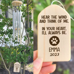 GeckoCustom Hear The Wind And Think Of Me Memorial Wind Chimes Personalized Shirt K228 889829