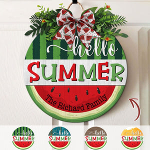 GeckoCustom Hello Summer The Family Door Sign K228 889392