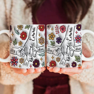 GeckoCustom Hold My Hand, Hold My Heart Family 3D Mug Personalized Gift DM01 890931