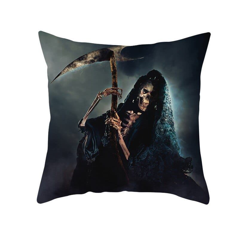 GeckoCustom Home Decor Halloween Skull Pillowcase Sofa Cover Pillow Cover Car Cushion Cover Throw Pillow Case 18x18 Inches funda de almohada 21 / 40x40cm