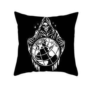 GeckoCustom Home Decor Halloween Skull Pillowcase Sofa Cover Pillow Cover Car Cushion Cover Throw Pillow Case 18x18 Inches funda de almohada 22 / 40x40cm