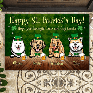 GeckoCustom Hope You Brought Beer For Happy Saint Patrick's Day Doormat TH10 892301