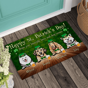 GeckoCustom Hope You Brought Beer For Happy Saint Patrick's Day Doormat TH10 892301