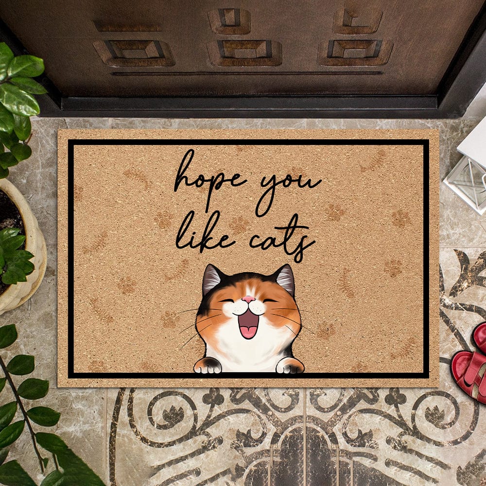 GeckoCustom Hope You Like Cats For Cat Lovers Doormat N304 889340