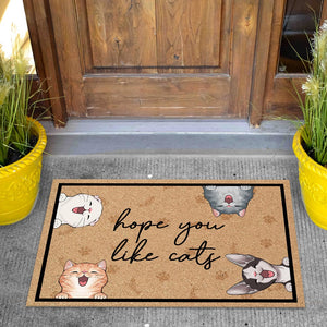 GeckoCustom Hope You Like Cats For Cat Lovers Doormat N304 889340