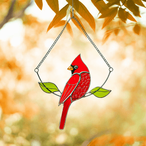 GeckoCustom Humming Bird Stained Glass Window Hangings Christmas Memorial Suncatcher HO82 893180 4 inches x 6.4 inches