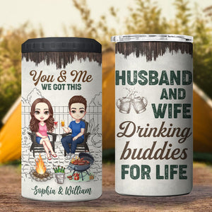 GeckoCustom Husband And Wife Drinking Buddies For Life Cooler Family Tumbler Personalized Gift DA199 890209 16oz