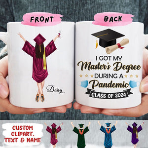 GeckoCustom I Got Graduated During A Panmedic Graduation Mug, Custom ClipArt  HN590