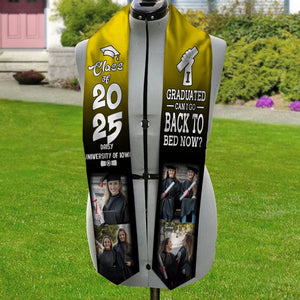 GeckoCustom I Graduated Can I Go Back To Bed Now Graduation Gift Stoles 892291 6x72 inch