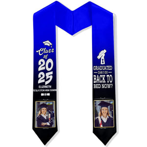 GeckoCustom I Graduated Can I Go Back To Bed Now Graduation Gift Stoles 892291 6x72 inch