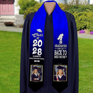 GeckoCustom I Graduated Can I Go Back To Bed Now Graduation Gift Stoles 892291 6x72 inch