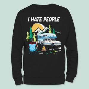 GeckoCustom I Hate People Camping For Campers Dark Shirt N304 889350