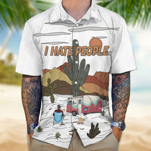 GeckoCustom I Hate People Camping Hawaii Shirt Personalized Gift N304 889526