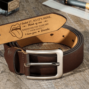 GeckoCustom I Licked It So It's Mine Personalized Belt Valentines Gift For Husband Boyfriend CH07 895206