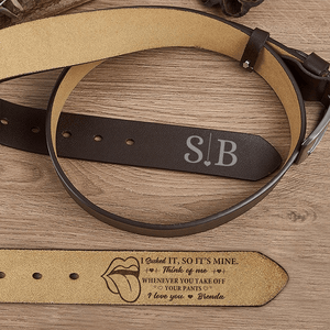 GeckoCustom I Licked It So It's Mine Personalized Belt Valentines Gift For Husband Boyfriend CH07 895206