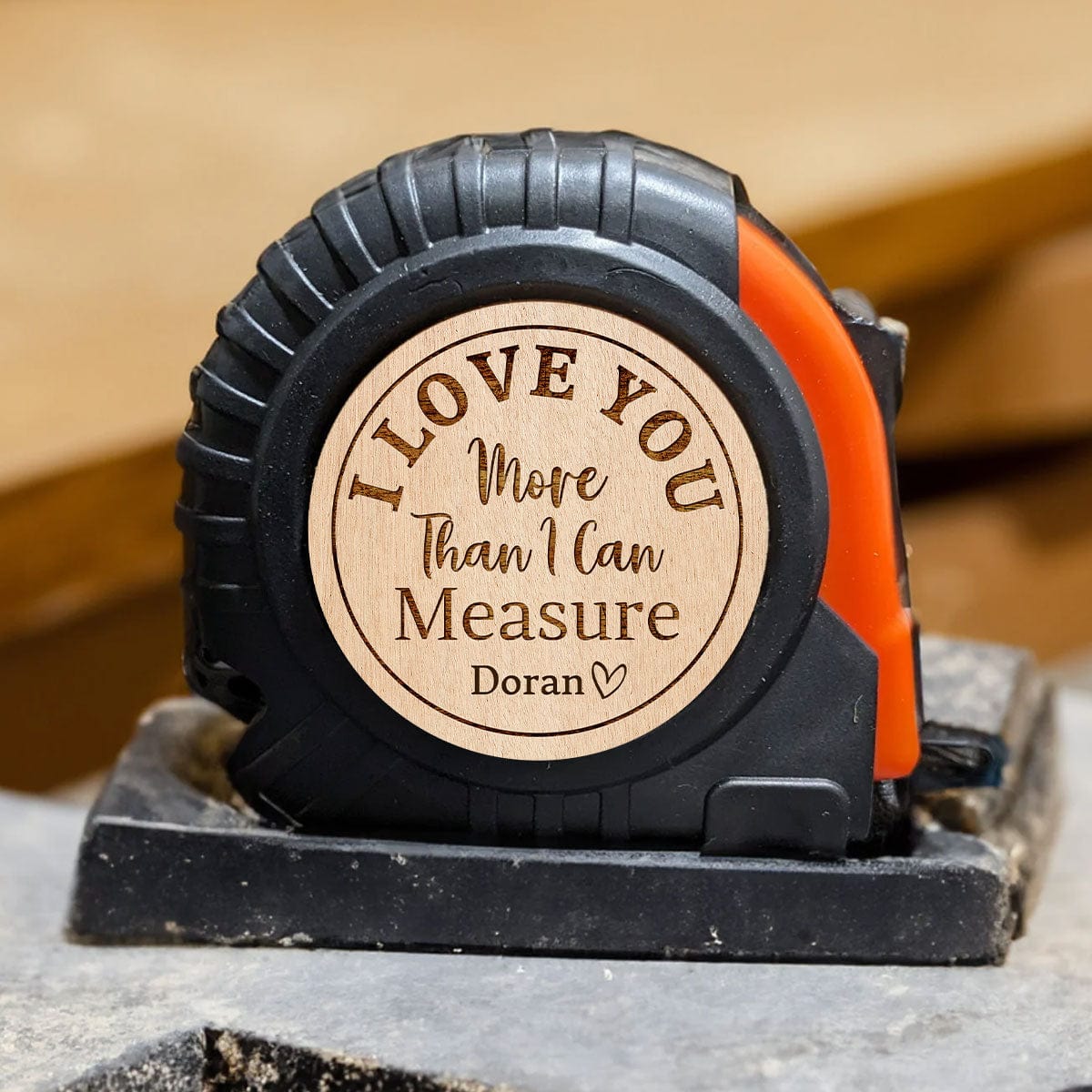 GeckoCustom I Love You More Than I Can Measure Valentine's Day Tape Measure Personalized Gift TH10 892247