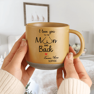 GeckoCustom I Love You To The Moon And Back Personalized Pottery Mug Gift For Boyfriend Girlfriend LM32 895096 12oz