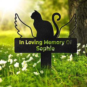 GeckoCustom In Loving Memory Cat Garden Stake Personalized Gift TH10 891569