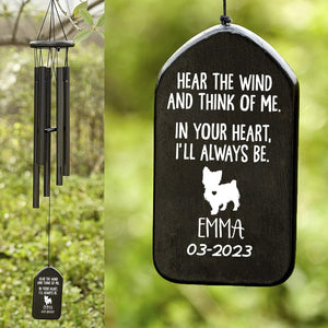 GeckoCustom In Your Heart I'll Always Be Dog Memorial Wind Chimes Personalized Gifts K228 889877