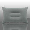 GeckoCustom Inflatable Air Pillow Bed Sleeping Camping Pillow PVC Nylon Neck Stretcher Backrest Pillow for Travel Plane Head Rest Support gray / 34X22cm