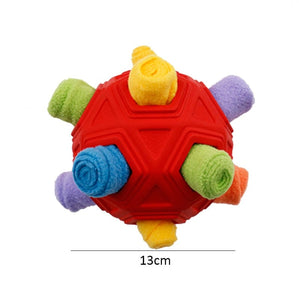 GeckoCustom Interactive Dog Puzzle Toys Encourage Natural Foraging Skills Portable Pet Snuffle Ball Style E