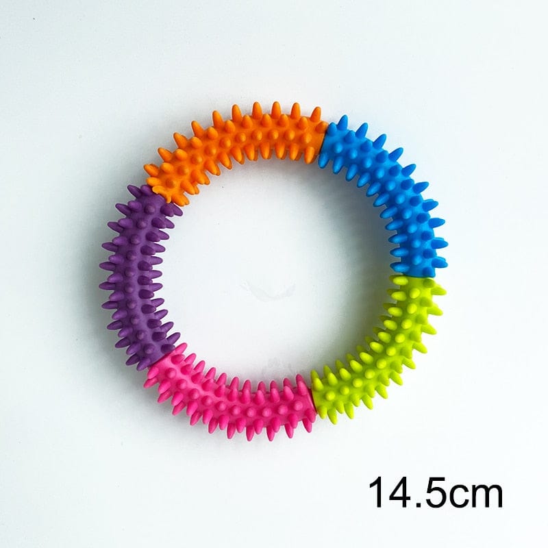 GeckoCustom Interactive Training Ring Puller Resistant Flying Discs Bite Ring Toy For Dog 14.5CM