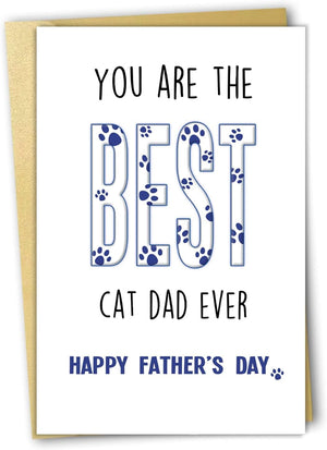 GeckoCustom Joke Fathers Day Card for Dad, Birthday Card for Dad, Emergency Extra Funny Joker Greeting Card for the Father'S Day Gifts, Variety Joke Card for Father, Fathers Day Card from Daughter Cat Dad