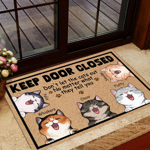 GeckoCustom Keep The Door Closed For Cat Lovers Doormat N304 889382