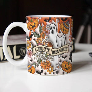 GeckoCustom Kinda Cute Kinda Creepy Halloween Personalized Gift Mug HO82 891338