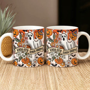 GeckoCustom Kinda Cute Kinda Creepy Halloween Personalized Gift Mug HO82 891338